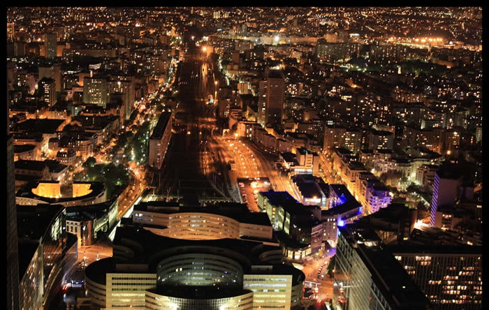 Montparnasse paysage de nuit